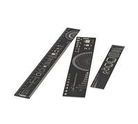 Alomejor Righello per Ingegneria PCB con 3 Opzioni di Dimensione | Materiale durevole placcato oro, misurazioni metriche e pollici, pratico per gli ingegneri elettronici