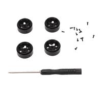 Alomejor Ruota a Razze in Lega di Alluminio 4 Pezzi, Ruote per Auto RC 1/30 per Pneumatico Beadlock SCX30