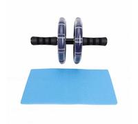 Alomejor Ruota Addominale Design a Doppia Ruota con Ginocchiera, Rullo per Addominali in Plastica e Metallo per Allenamento di Base, Allenamento per la Forza in Palestra Domestica Portatile per