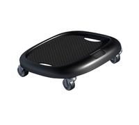 Alomejor Ruota per Allenamento Addominale, Rullo per Esercizi per Rafforzare il Core con 4 Ruote Silenziose per Palestra di Casa, Disco Scorrevole Multidirezionale per Allenamento (BLACK)