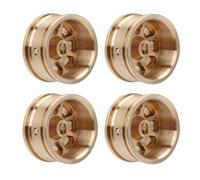 Alomejor Ruota RC, 4 Pezzi di Ricambio in Ottone per Auto Crawler SCX30 1/30, con Elevata Resistenza All'usura Maggiore stabilità di guida.