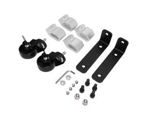 Alomejor Ruote Anteriori con Struttura in Acciaio Potenziata, Comode e Pratiche per il Rotolamento della Cassetta degli Attrezzi Kit di Ruote Girevoli per il Materiale della Cassetta degli Attrezzi