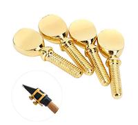 Alomejor Saxofono Bocchino a Vite Ligatura 4 Pcs Sostituzione in Oro in Ottone per Bocchini in Plastica in Gomma