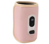 Alomejor Scaldabiberon per Bambini, Scaldabiberon Portatile a 5 velocità per Acqua di Latte Materno, Display Digitale USB Regolabile per Viaggiatori e Mamme Che Lavorano (PINK)