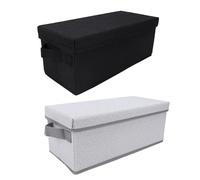 Alomejor Scatola per Riporre DVD, Supporto Compatto e Protettivo (Gray | Design salvaspazio, Materiale non tessuto, Impilabile per un facile accesso, Spazio di archiviazione versatile