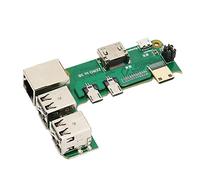 Alomejor Scheda di Espansione per, 3 Porte USB2.0 | Porta di rete RJ45, materiale PCB, compatibile con