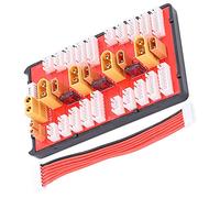 Alomejor Scheda di Ricarica Parallela RC XT60 XT30, Supporta 4 Pacchi Batteria Lipo 2S 8S con Fusibile 40A e Connettori Placcati Oro, per Pezzi di Ricambio Modelli RC