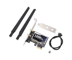 Alomejor Scheda Wireless PCIE Adattatore Gigabit Desktop Dual Band da 1200 Mbps, Supporta i Protocolli 802.11ab/gn/ac, Ideale per Computer Tutto in, Include Viti