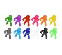 Alomejor Segnabicchieri per Vino, Targhette Decorative in Vetro per Forniture per Feste, 24 Pezzi, per Cene, Eventi, Materiale Siliconico Non Tossico in più Colori (12PCS)