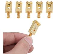 Alomejor Selle Tremolo in Metallo per Parti di Ponte per Chitarra Elettrica con Chiave Accessorio per Chitarra Regolabile in Altezza in Oro per Musicisti (GOLD)