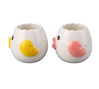 Alomejor Separatore Uova in Ceramica, Forma di Gallina con Design a Denti
