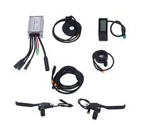 Alomejor Set Controller Motore Bici Elettrica, Kit Controller velocità 36V/48V 15A con Kit di Modifica Ebike Pannello LCD4 per Motore 250W