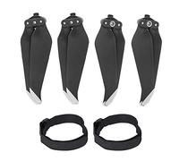 Alomejor Set di 2 Paia di Pale per per Drone RC con Cinturino Pezzi di Ricambio Durevoli Adatti per Air 2 Nylon Facile da Installare + PC Bordo/oro per Hobbisti (Decoro argento)