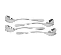 Alomejor Set di 4 Cucchiaini da caffè in Acciaio Inossidabile di 4 Cucchiaini Agitatori a Forma di Cuore per tè e Dessert, Resistenti e Comodi da Usare