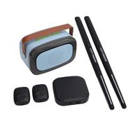 Alomejor Set di Batteria Elettrica Ad Aria con Sensore di Movimento 3D, Set di Batteria Virtuale, Allenamento per Adulti e Bambini, Design di Precisione/portatile per Interni Ed Esterni, (BLACK)