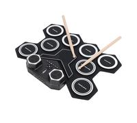 Alomejor Set di Batteria Elettronica con Bluetooth, Pad Avvolgibile, Batteria Ricaricabile, per Principianti