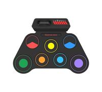 Alomejor Set di Batteria Elettronica Kit di Batteria Portatile con qualità del Suono Realistica per Esercitarsi con Pedale Hi-hat, per Principianti e Professionisti Bacchette in Legno di Acero