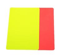 Alomejor Set di Cartellini Rossi e Gialli per Arbitri di Calcio per Partite di Calcio, Materiale PVC Premium, 1 Cartellino Rosso e 1 Giallo, Adatto per Arbitri, 4,3x3, Pollici, Giallo Rosso