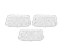 Alomejor Set di Cestelli per Friggitrice Impilabili in Acciaio Inossidabile per - Griglia Versatile per Friggitrice per Cibi più Croccanti - Ideale per Disidratare, 3 Pezzi (Rettangolo)