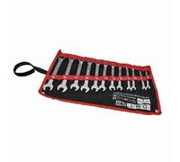 Alomejor Set di Chiavi a Cricchetto Combinate 12 Pezzi in Acciaio Al Cromo Vanadio per Meccanico Professionista 8-19 Mm (testa fissa)
