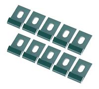 Alomejor Set di Clamp/Holder di Base in Alluminio Durevole da 10 Pezzi per Installazione di Sicurezza in Serra 3,3x2,1 Cm Dimensioni 1,3x0,8 Pollici per Forniture per Serra (GREEN)