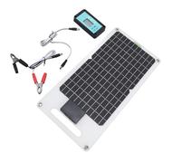 Alomejor Set di Controller Per Pannello Solare Efficiente 100A 12V 24V con Doppia Porta di Uscita CC USB TIPO C - Per Telecamera di Sicurezza Per e - Silicio Monocristallino 50W