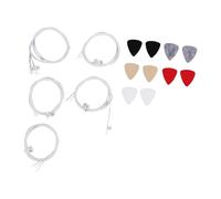 Alomejor Set di Corde per Ukulele, Materiale in Nylon con 10 Plettri in Feltro per Ukulele Tenore da Soprano da 21 23 26 Pollici - Facile Identificazione e Manutenzione