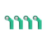 Alomejor Set di Giunti Sferici M4 in Lega di estremità dell'asta di Collegamento RC da 4 Pezzi per Modellini di Auto in Scala 1/10 Componenti dello Sterzo Curvo CW 7mm (GREEN)