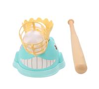 Alomejor Set di Lanciatori da Baseball per Bambini in ABS, Funzionamento a Pedale dal Design dei Cartoni Animati, Nessun Assemblaggio Portatile per Il Soggiorno del Parco Interno all'aperto (Blue)