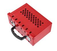 Alomejor Set di Lucchetti per Cassette di Sicurezza Cassetta di Isolamento per Gruppi di Sicurezza Portatile con 12 Lucchetti Durevoli per Uso Industriale Materiale in Nylon 235x155x95mm