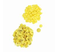Alomejor Set di Orecchini per Bestiame, TPU Resistente 100 Pezzi per (con | Materiale resistente al colore, bottone per unghie facile, identificazione univoca, adatto per bovini, ovini, suini