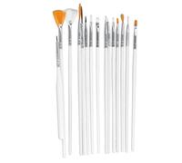 Alomejor Set di Pennelli per Pittura su Torta da 15 Pezzi, Manici Comodi, Facili da Pulire, per Strumenti Fai da Te con Zucchero Fondente, per Artisti Versatili