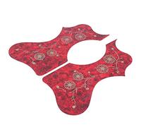 Alomejor Set di Piastre Colorate di Ricambio per Battipenna per Chitarra, per Chitarre Acustiche, Materiale Plastico Resistente, 2 Pezzi per gli Amanti della Chitarra (rosso)