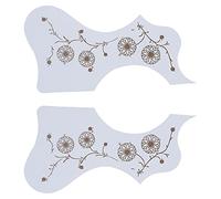 Alomejor Set di Piastre Colorate di Ricambio per Battipenna per Chitarra, per Chitarre Acustiche, Materiale Plastico Resistente, 2 Pezzi per gli Amanti della Chitarra (WHITE)