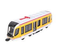 Alomejor Set di Treni per Giocattoli, Treno a Doppia Fascia con Porte Cariche a Molla, per Bambini da 3 a 6 e Display Collettore (YELLOW)