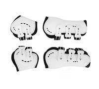 Alomejor Set Paratendini per, Protezione Regolabile Ammortizzante per Le Zampe Posteriori Anteriori Durante i Salti, PU e Neoprene, Set di 4 (Grande)