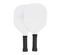 Alomejor Set Pickleball, Racchette in Legno Leggere con Design del Volto Ingrandito, Impugnatura Comoda per Principianti, Ideale per Parchi e Spiagge (WHITE)