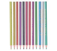 Alomejor Set Professionale di Pittura per Schizzi da 12 Pezzi, Matite Colorate Brillanti, per il Relax degli Adulti, Lunghezza 6,9", Matite a 12 Colori per Libri da Colorare, Dipinti o Schizzi