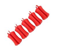 Alomejor Sfere Fisse per Canna da Pesca in Silicone da 5 Pezzi, Elementi di Fissaggio Riutilizzabili per Canna da Pesca con Attacco Sicuro, Accessori Portatili per Pescatori e Diportisti (rosso)