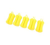 Alomejor Sfere Fisse per Canna da Pesca in Silicone da 5 Pezzi, Elementi di Fissaggio Riutilizzabili per Canna da Pesca con Attacco Sicuro, Accessori Portatili per Pescatori e Diportisti (YELLOW)