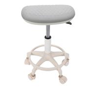 Alomejor Sgabello con Ruote Regolabile in Altezza con Poggiapiedi Dal Design Ergonomico per Salone di Bellezza e Uso domestico. Grigio