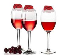 Alomejor Simpatici Pennarelli Natalizi per Bicchieri da Vino da 80 Pezzi con Disegni di Babbo Natale e Alci per il Set di Identificazione Festivo dei Bicchieri da Vino (Colore assortito)