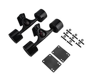 Alomejor Skateboard,Durevole Facile Installazione Longboard Completo con Truck Ruote Cuscinetti for Principianti Adulti parchi Strada