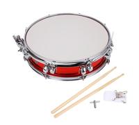 Alomejor Snare Drum con 2 Bacchette 1 Cinghia 1 Strumento a Percussione Chiave per gli Studenti Principianti e Professionisti (rosso)