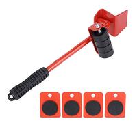 Alomejor Sollevatore per Mobili per Carichi Pesanti Easy Slides Strumento a Rullo di Sollevamento per Trasporto Resistente per Spostare Mobili in Ufficio Domestico Ferro + ABS Rosso +