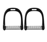 Alomejor Staffa per Equitazione, Robusto Cuscinetto in Acciaio Inossidabile per Sella Equestre in Alluminio, 5 Colori, 1220 G, Antiscivolo per Cavalieri (Black)