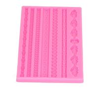 Alomejor Stampo in Silicone con Corda Lavorata a Maglia 3D, Resistente, Facile da Pulire, per Torte e dessert. Rosa