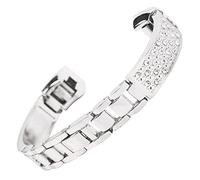 Alomejor Strasshahl -stahl -stahl Bracciale Bracciale Squisito per Donne, Doni Sportivi del Business Sportivo Madre/moglie, 1 X (SILVER)
