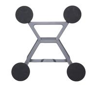 Alomejor Supporto a Ventosa Satellitare Rettangolare Regolabile Installazione Semplice per Tettuccio Apribile Mini RV in Alluminio Grigio