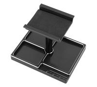 Alomejor Supporto da Lavoro per Auto RC, Workstation di Riparazione in Lega di Alluminio con Vassoi per Viti Magnetici e Base Multifunzione, per Auto RC 1/18 1/24 Come SCX24 FCX24 (BLACK)